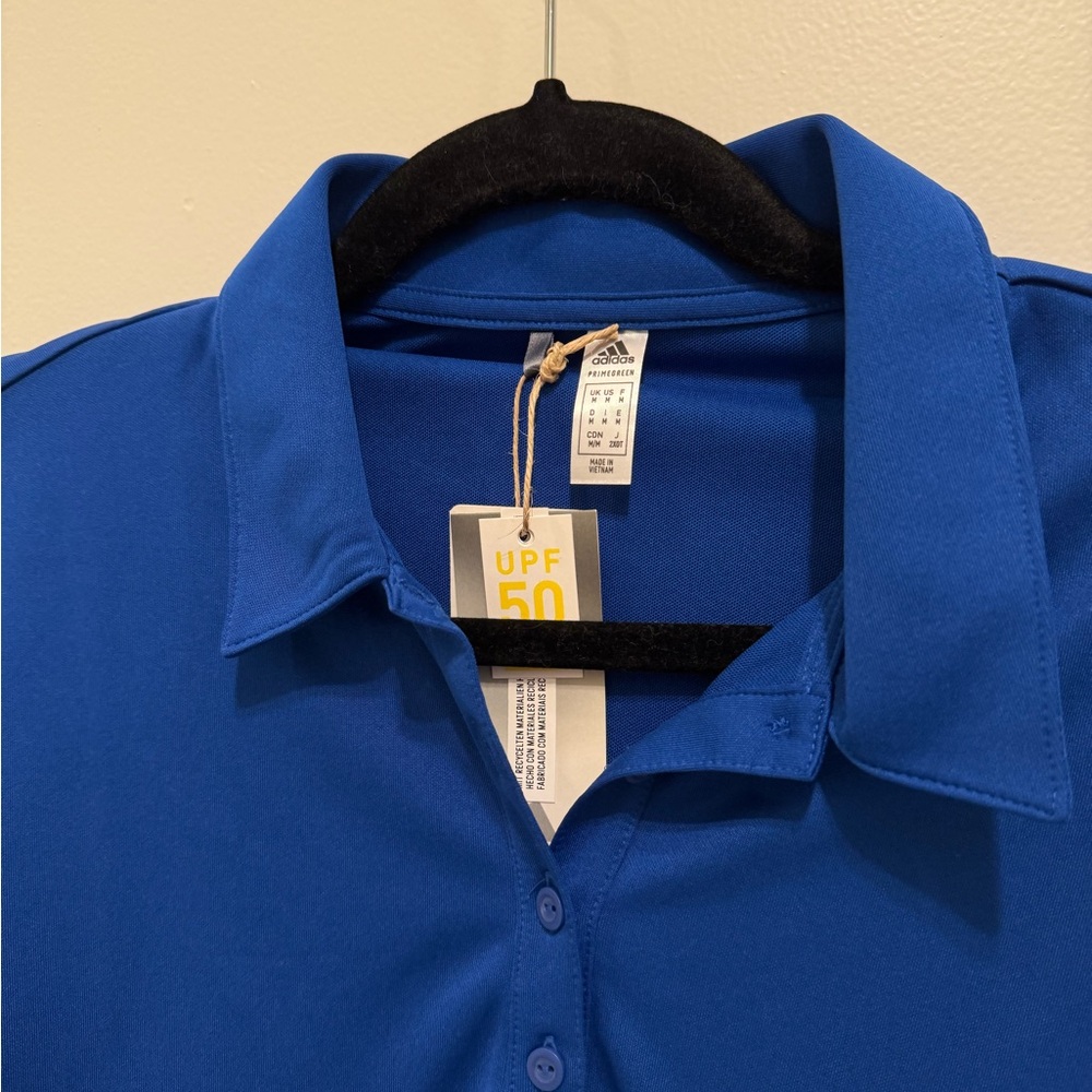 NWT Adidas Women's Blue Polo Shirt - Picture 2 of 4